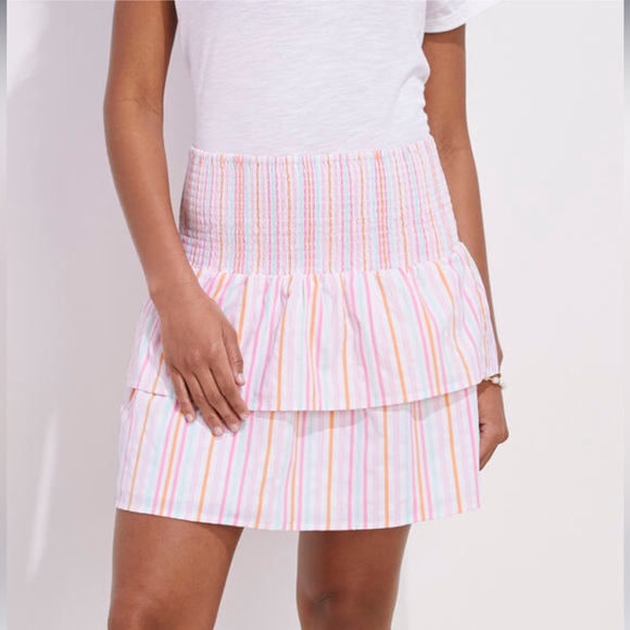 NWT Vineyard Vines Harbor Smocked Skirt Women Size Medium Summer Cute - Picture 5 of 5